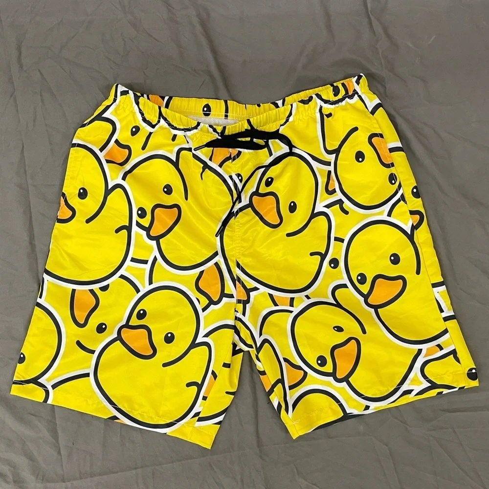 ViseSunny Rubber Ducky Board Shorts Size Large